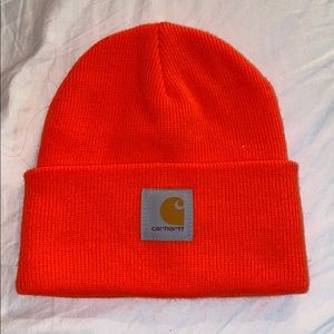 Neon Orange Carhartt beanie